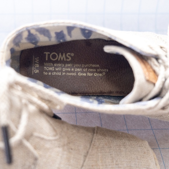 TOMS Desert Burlap Wedge Bootie - Size 8.5 - Picture 7 of 9